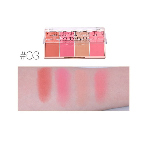 O.TWO.O Contour Bronzer Face Shading Powder Palette Highlighter Makeup Face Contouring Grooming Pressed Powder
