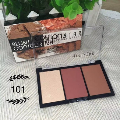 Sexy 3 Colors Shimmer Matte Bronzer Face Contour Mineralize Palette Powder Highlighter Make Up