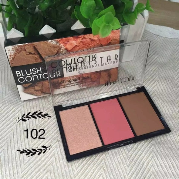 Sexy 3 Colors Shimmer Matte Bronzer Face Contour Mineralize Palette Powder Highlighter Make Up