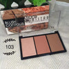 Sexy 3 Colors Shimmer Matte Bronzer Face Contour Mineralize Palette Powder Highlighter Make Up