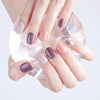 24pcs/set Fake Nails Lattice Grid Design Artificial French Multiple Colors False Nails Tips Press on Nails with Glue Sticker