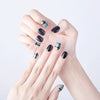 24pcs/set Fake Nails Lattice Grid Design Artificial French Multiple Colors False Nails Tips Press on Nails with Glue Sticker