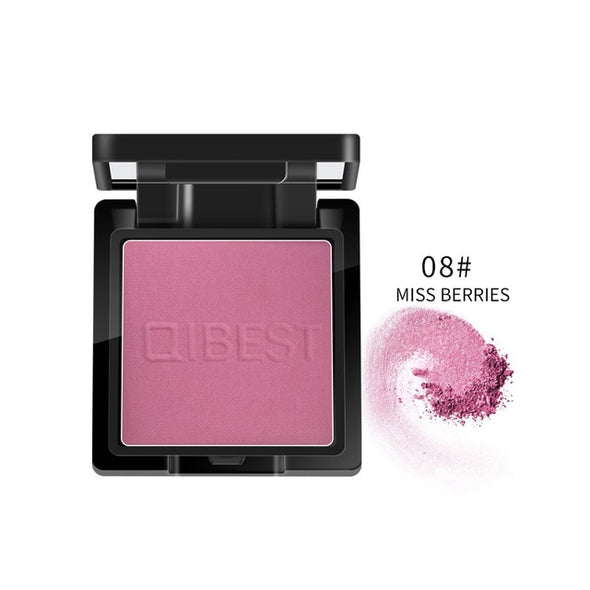 QIBEST 8 Colors Matte Blusher Monochrome Blush Palette Lasting Color Ruddy Blush Powder Ruddy Blush Powder TSLM2