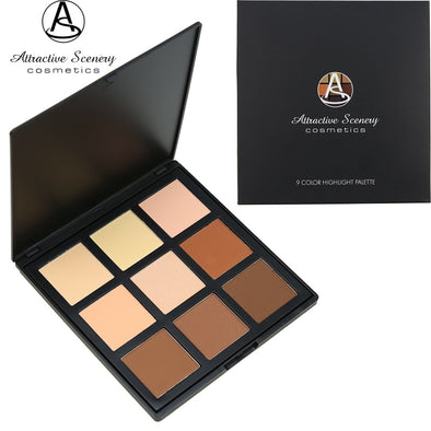 9 Colors Makeup Contour Powder Palette Attractive Scenery Brand Makeup Pallete Foundation Face Pressed Powder Concealer Cosmet