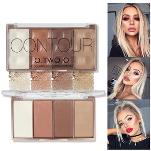 O.TWO.O Contour Bronzer Face Shading Powder Palette Highlighter Makeup Face Contouring Grooming Pressed Powder