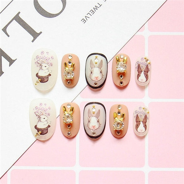 24Pcs Elegant Wine Red Christmas New Year Fake Nails Press on Nail Artificial Nail Tips with Glue Sticker Faux Ongles Unhas Gift