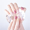 24Pcs Elegant Wine Red Christmas New Year Fake Nails Press on Nail Artificial Nail Tips with Glue Sticker Faux Ongles Unhas Gift