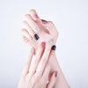 24pcs/set Fake Nails Lattice Grid Design Artificial French Multiple Colors False Nails Tips Press on Nails with Glue Sticker