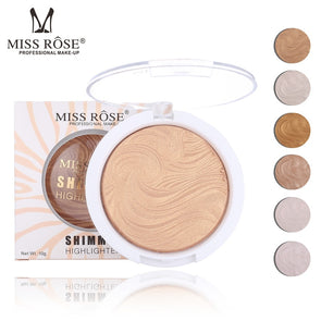 MISS ROSE Highlighter bronzer 12 Colors Brighten Powder For Face make up Easy to Wear Cosmetics Concealer Maquiagem iluminador