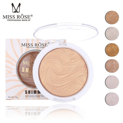 MISS ROSE Highlighter bronzer 12 Colors Brighten Powder For Face make up Easy to Wear Cosmetics Concealer Maquiagem iluminador