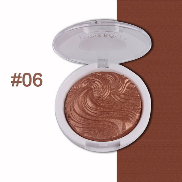 MISS ROSE Highlighter bronzer 12 Colors Brighten Powder For Face make up Easy to Wear Cosmetics Concealer Maquiagem iluminador