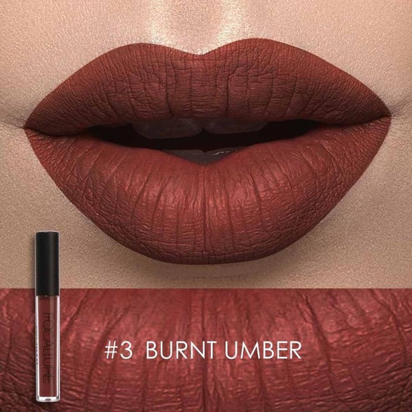 FOCALLURE Matte Lipgloss Sexy Liquid Lip Gloss Matte Long Lasting Waterproof Cosmetic Beauty Keep 24 Hours Makeup lips