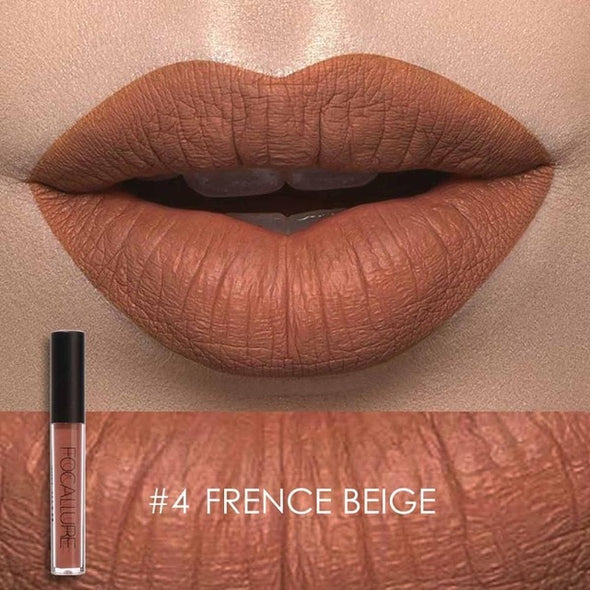 FOCALLURE Matte Lipgloss Sexy Liquid Lip Gloss Matte Long Lasting Waterproof Cosmetic Beauty Keep 24 Hours Makeup lips