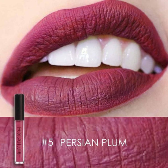 FOCALLURE Matte Lipgloss Sexy Liquid Lip Gloss Matte Long Lasting Waterproof Cosmetic Beauty Keep 24 Hours Makeup lips