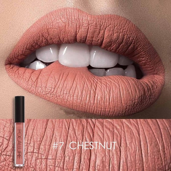 FOCALLURE Matte Lipgloss Sexy Liquid Lip Gloss Matte Long Lasting Waterproof Cosmetic Beauty Keep 24 Hours Makeup lips