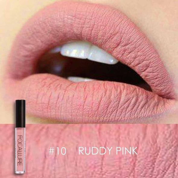 FOCALLURE Matte Lipgloss Sexy Liquid Lip Gloss Matte Long Lasting Waterproof Cosmetic Beauty Keep 24 Hours Makeup lips