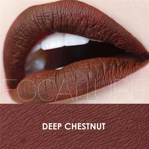 FOCALLURE Matte Lipgloss Sexy Liquid Lip Gloss Matte Long Lasting Waterproof Cosmetic Beauty Keep 24 Hours Makeup lips