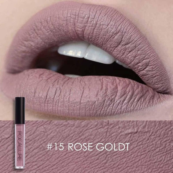 FOCALLURE Matte Lipgloss Sexy Liquid Lip Gloss Matte Long Lasting Waterproof Cosmetic Beauty Keep 24 Hours Makeup lips