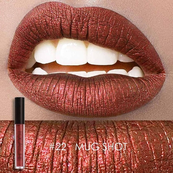 FOCALLURE Matte Lipgloss Sexy Liquid Lip Gloss Matte Long Lasting Waterproof Cosmetic Beauty Keep 24 Hours Makeup lips