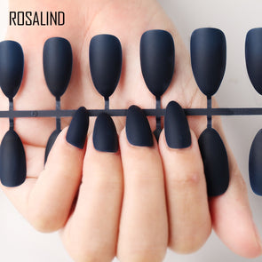 ROSALIND Nail Art Manicure 24pcs Matte Tips For False Nails Fake Nails Forms For Extension Manicure Art for False Nails