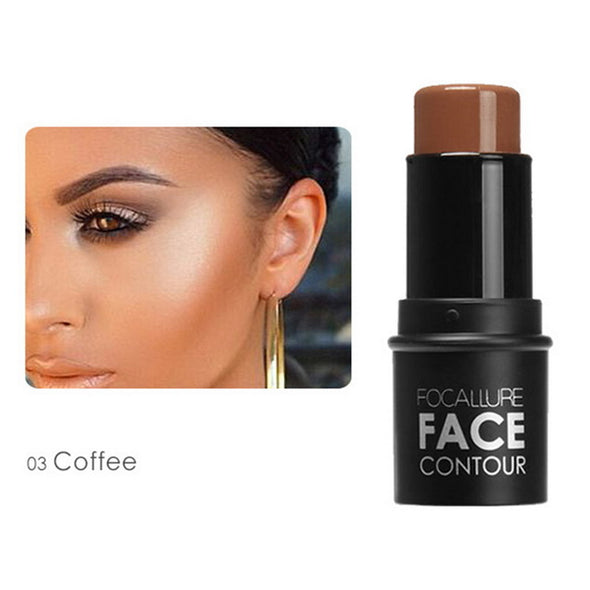 Manooby 4 Colors Highlighter Bronzer Stick Makeup Face 3D Contour Cosmetics Shimmer Brighten Skin Highlighting Make Up