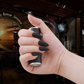 Sharp Tip False Fake Nails Set Full Cover 24Pcs Black Red Matte Color Beauty Tool for Nail Glue UV Gel Polish Nail Art Manicure