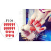 Sharp Tip False Fake Nails Set Full Cover 24Pcs Black Red Matte Color Beauty Tool for Nail Glue UV Gel Polish Nail Art Manicure