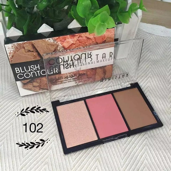 3 Colors Nose Shimmer Matter Blush Bronzer Face Contour Mineralize Blush Makeup Powder Makeup Highlight