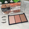 3 Colors Nose Shimmer Matter Blush Bronzer Face Contour Mineralize Blush Makeup Powder Makeup Highlight