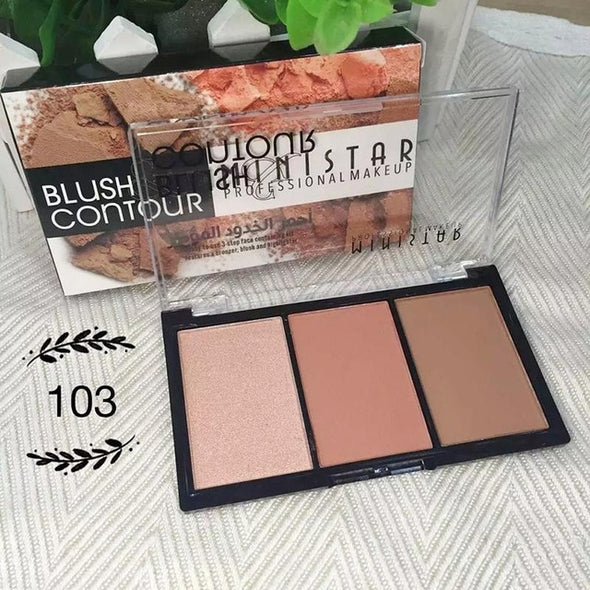 3 Colors Nose Shimmer Matter Blush Bronzer Face Contour Mineralize Blush Makeup Powder Makeup Highlight