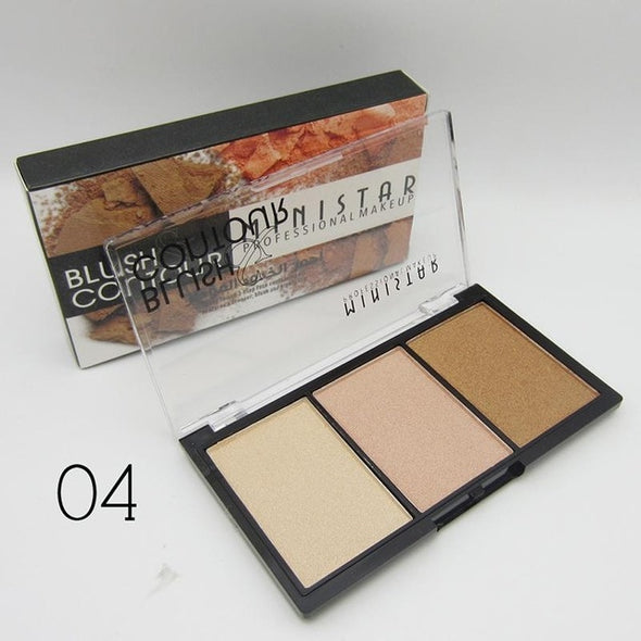 3 Colors Nose Shimmer Matter Blush Bronzer Face Contour Mineralize Blush Makeup Powder Makeup Highlight