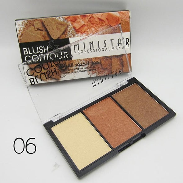 3 Colors Nose Shimmer Matter Blush Bronzer Face Contour Mineralize Blush Makeup Powder Makeup Highlight