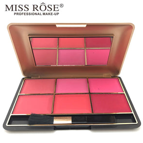 Professional Makeup Blusher Long Lasting 6 Color Minerals Powder Retro Face Base Blush Bronzers Contouring Make Up Palette