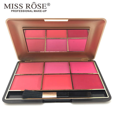 Professional Makeup Blusher Long Lasting 6 Color Minerals Powder Retro Face Base Blush Bronzers Contouring Make Up Palette