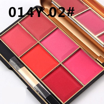 Professional Makeup Blusher Long Lasting 6 Color Minerals Powder Retro Face Base Blush Bronzers Contouring Make Up Palette