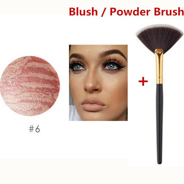 FOCALLURE Makeup Baked Blush 6 Colors Professional Cheek Bronzer Blushe High Quality Make Up Beauty New Fashion Cosmetic